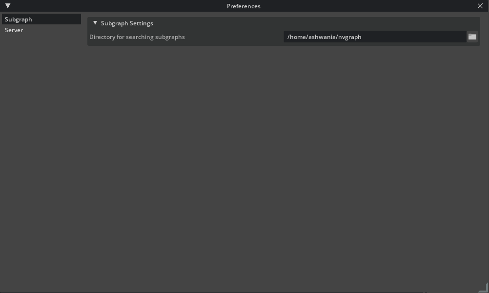 search path of a subgraph