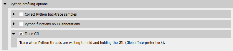 Configure Python GIL Tracing