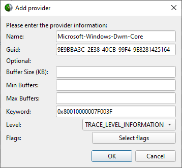 Adding details of an ETW provider