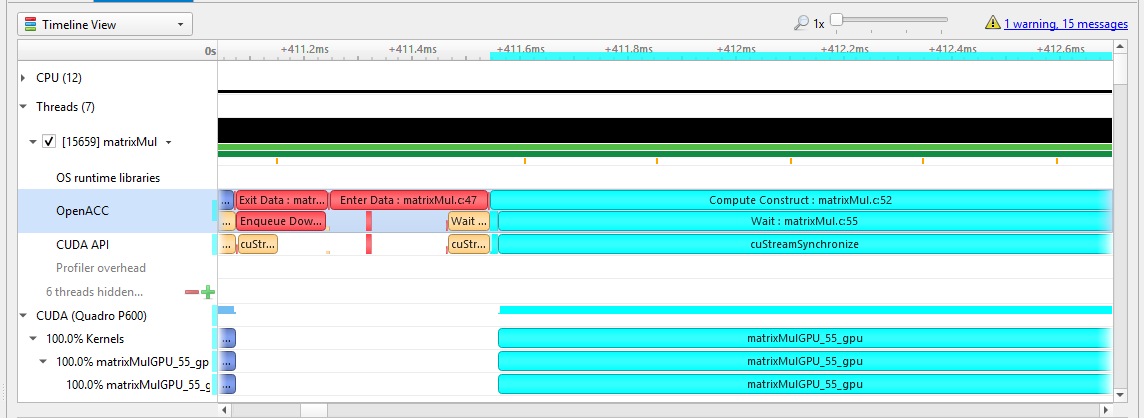 OpenACC rows