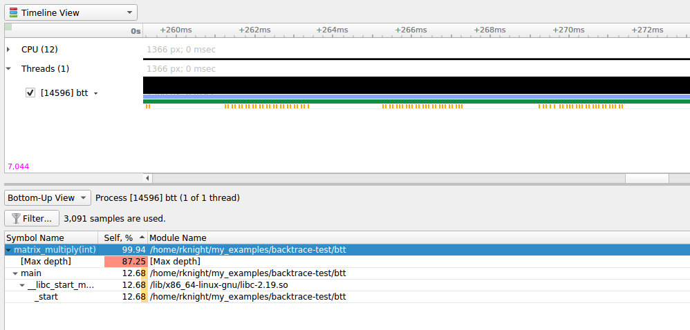 Throttling see in GUI