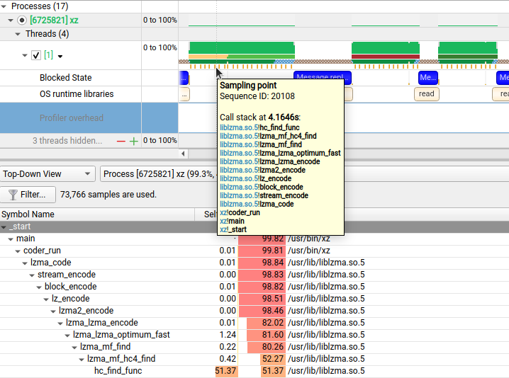 VMProfiler screenshot