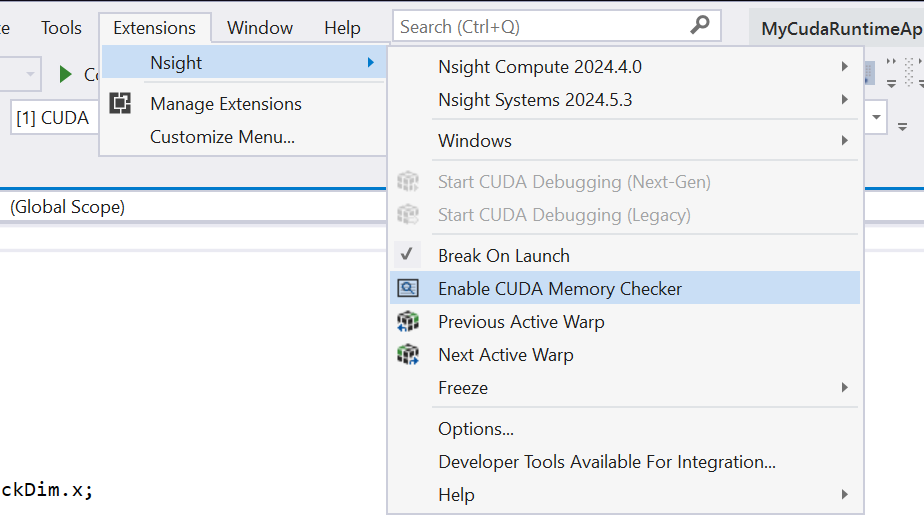 ../_images/cuda-memcheck-launch-from-nsight-menu.01.png