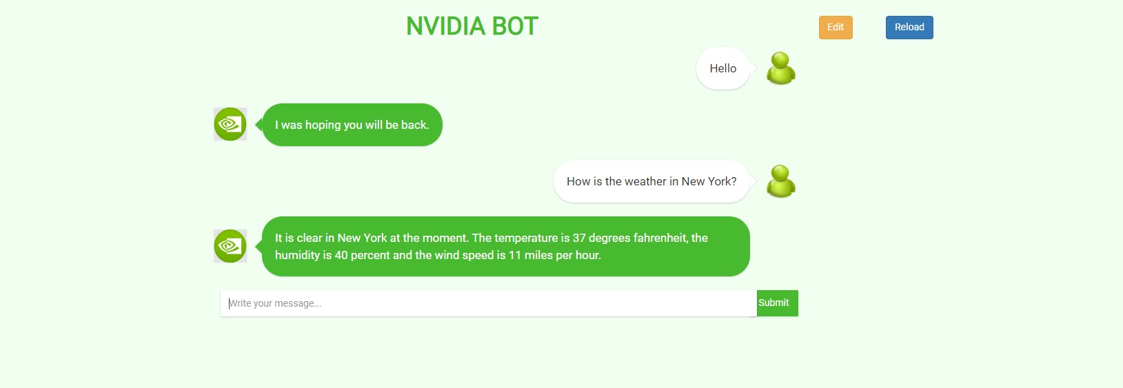 UCS Text Bot App User Interface