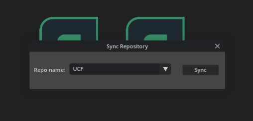 UCS Studio - Repo Sync Dialog