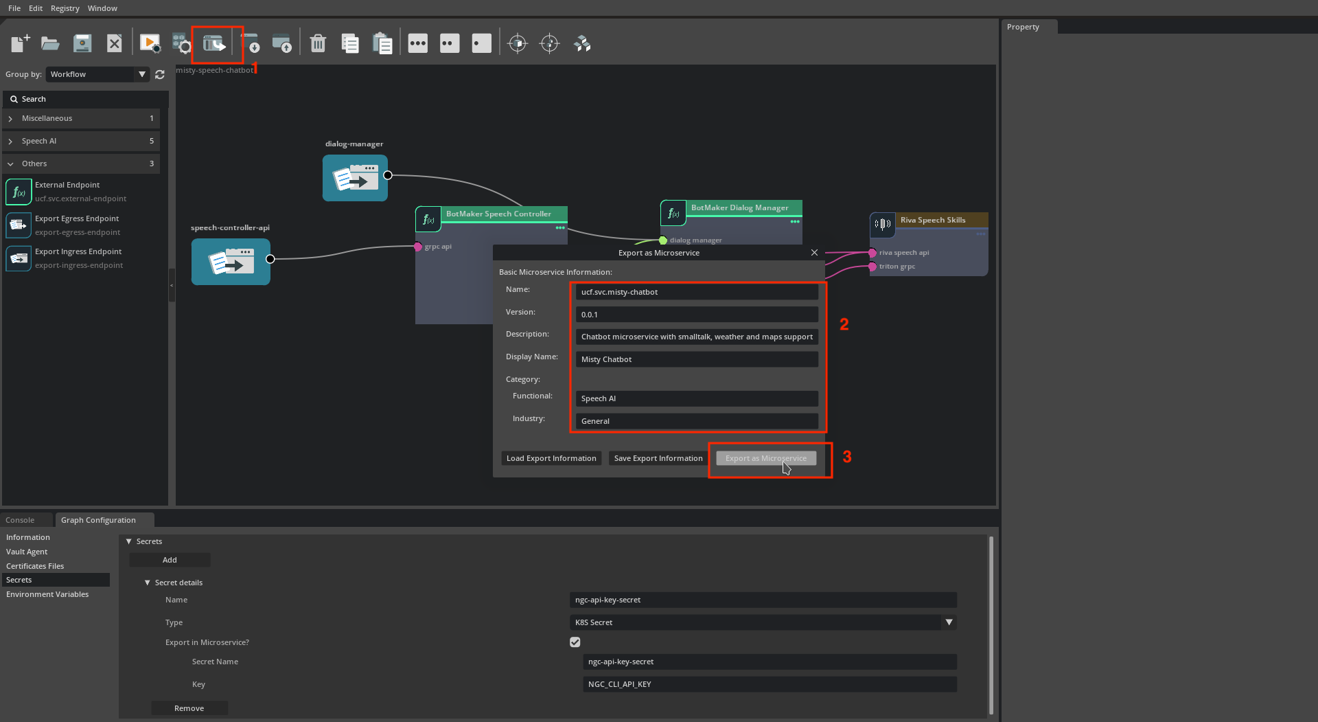 UCS Studio - Export App as MS - Export Secret